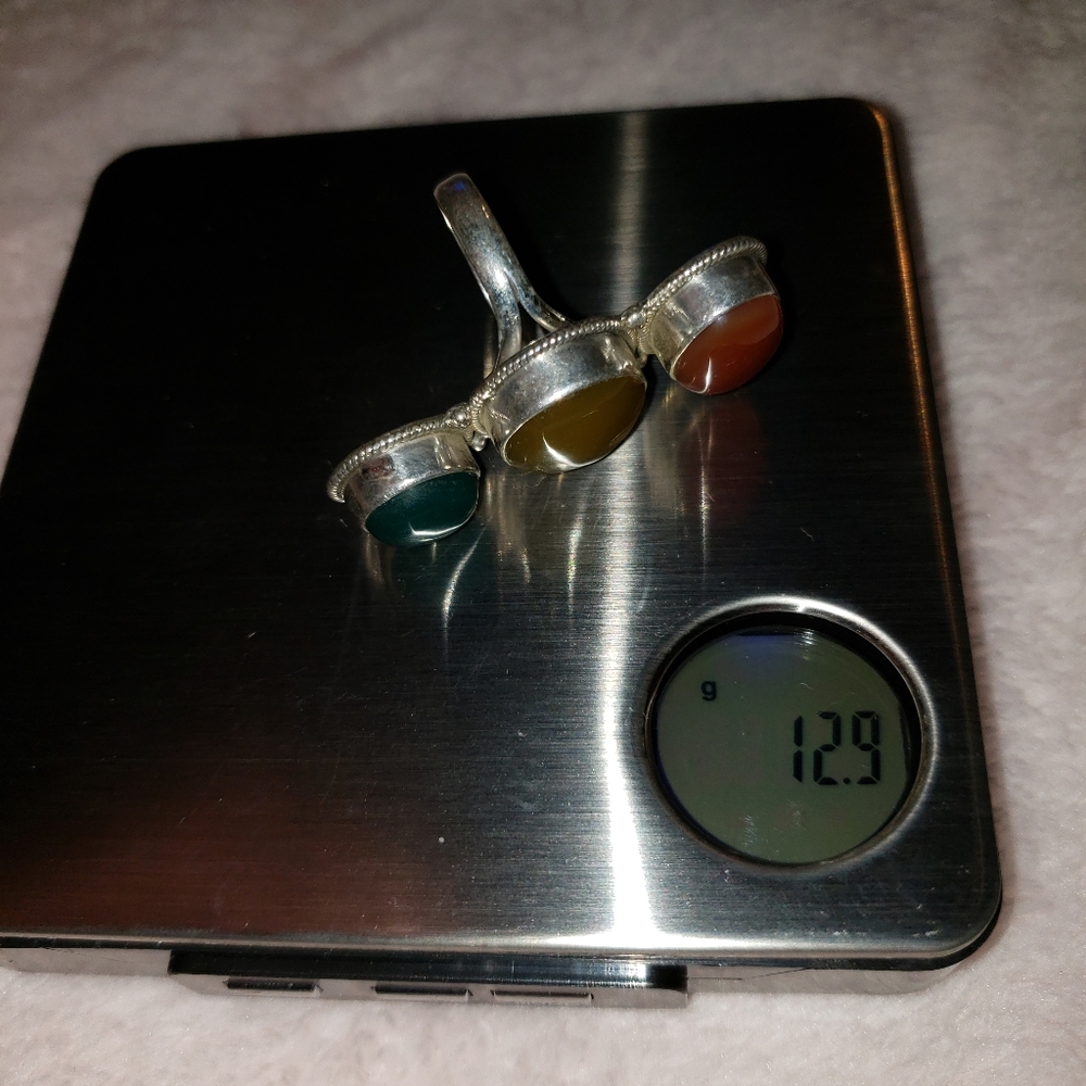 SS multi stone ring - Picture 5 of 5